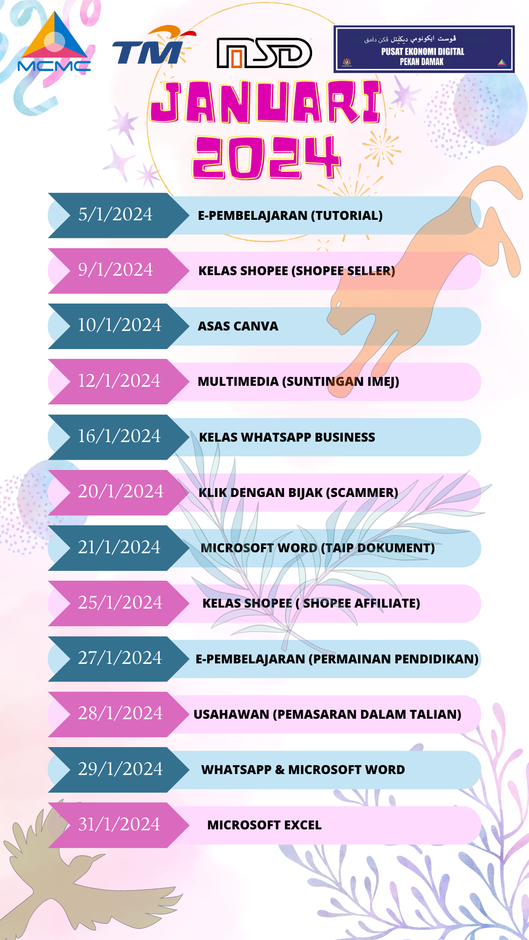 JADUAL AKTIVITI JANUARI 2024