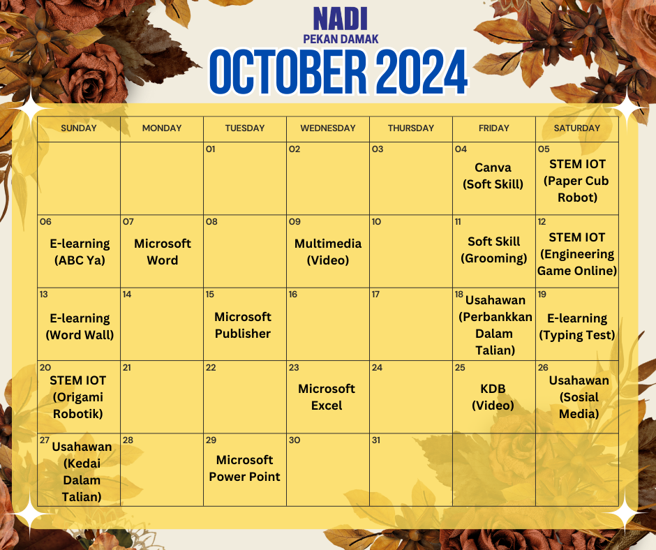 JADUAL AKTIVITI OKT 2024