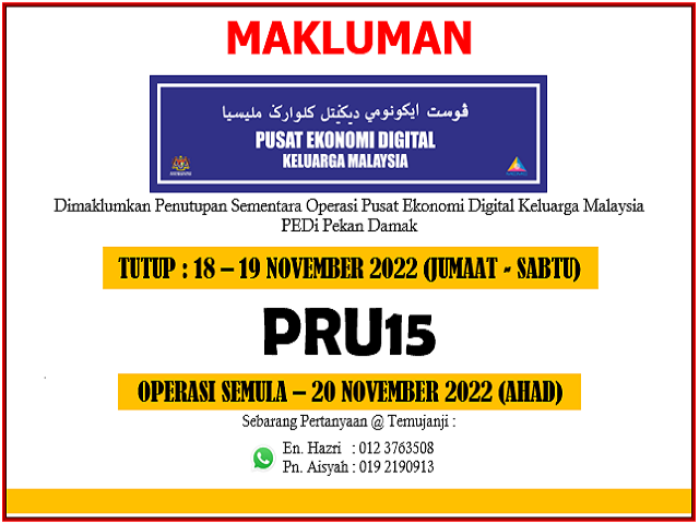 MAKLUMAN PENUTUPAN PRU15 19NOV2022